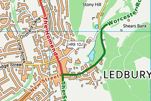 HR8 1DJ map - OS VectorMap District (Ordnance Survey)