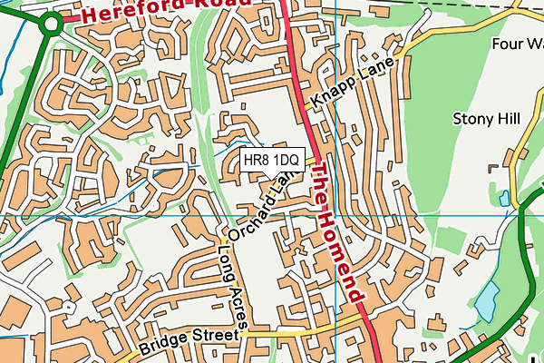 HR8 1DQ map - OS VectorMap District (Ordnance Survey)
