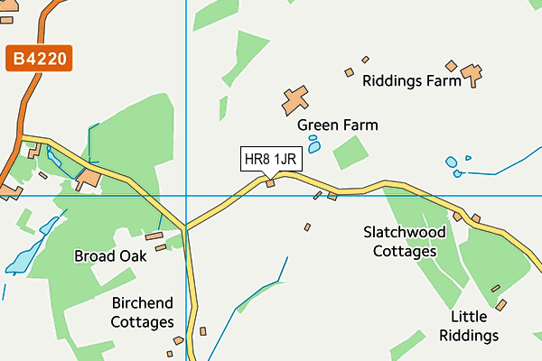 HR8 1JR map - OS VectorMap District (Ordnance Survey) HR8 1JR map - OS VectorMap District (Ordnance Survey)