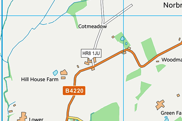 HR8 1JU map - OS VectorMap District (Ordnance Survey) HR8 1JU map - OS VectorMap District (Ordnance Survey)