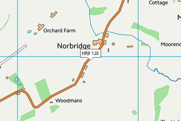 HR8 1JX map - OS VectorMap District (Ordnance Survey) HR8 1JX map - OS VectorMap District (Ordnance Survey)