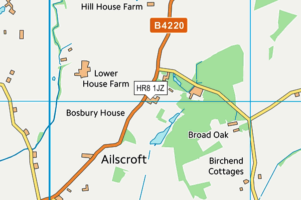 HR8 1JZ map - OS VectorMap District (Ordnance Survey) HR8 1JZ map - OS VectorMap District (Ordnance Survey)