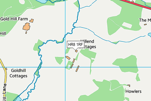 HR8 1RF map - OS VectorMap District (Ordnance Survey) HR8 1RF map - OS VectorMap District (Ordnance Survey)