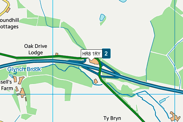 HR8 1RY map - OS VectorMap District (Ordnance Survey) HR8 1RY map - OS VectorMap District (Ordnance Survey)