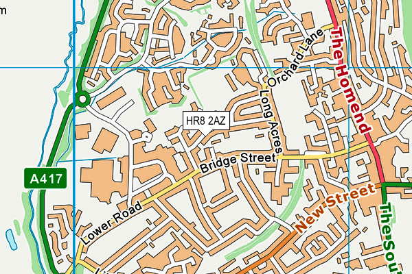 HR8 2AZ map - OS VectorMap District (Ordnance Survey) HR8 2AZ map - OS VectorMap District (Ordnance Survey)