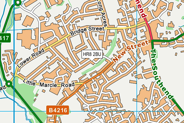 HR8 2BU map - OS VectorMap District (Ordnance Survey)
