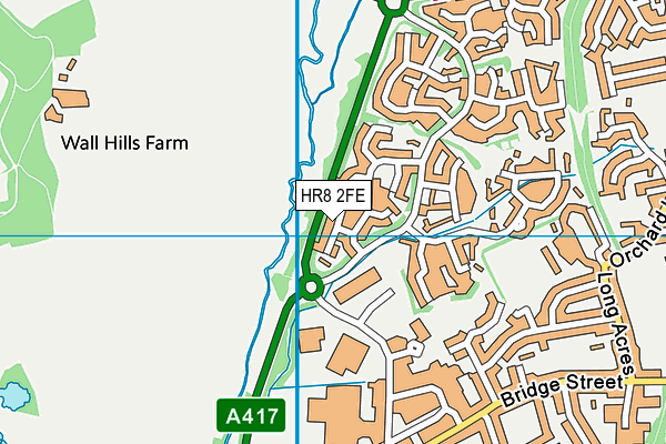 HR8 2FE map - OS VectorMap District (Ordnance Survey)