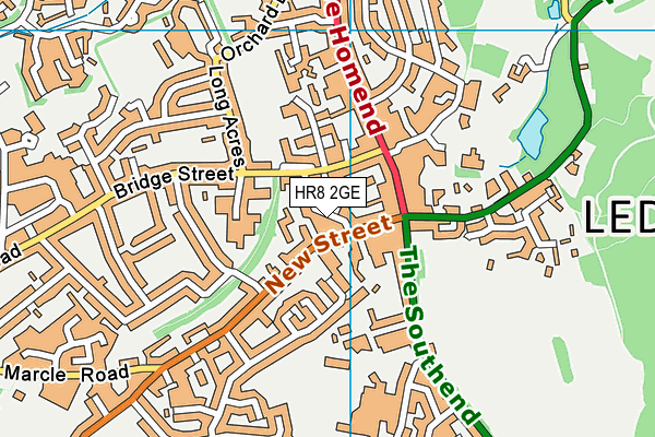 HR8 2GE map - OS VectorMap District (Ordnance Survey)