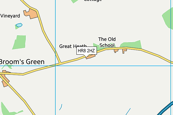 HR8 2HZ map - OS VectorMap District (Ordnance Survey)
