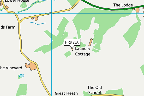 HR8 2JA map - OS VectorMap District (Ordnance Survey) HR8 2JA map - OS VectorMap District (Ordnance Survey)
