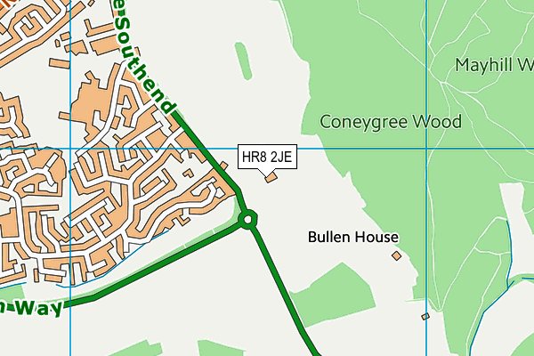 HR8 2JE map - OS VectorMap District (Ordnance Survey)