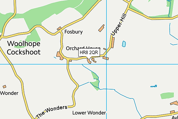 HR8 2QR map - OS VectorMap District (Ordnance Survey)