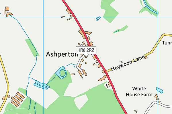 HR8 2RZ map - OS VectorMap District (Ordnance Survey)