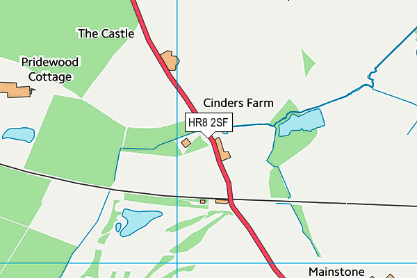 HR8 2SF map - OS VectorMap District (Ordnance Survey)