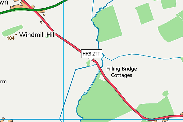 HR8 2TT map - OS VectorMap District (Ordnance Survey)