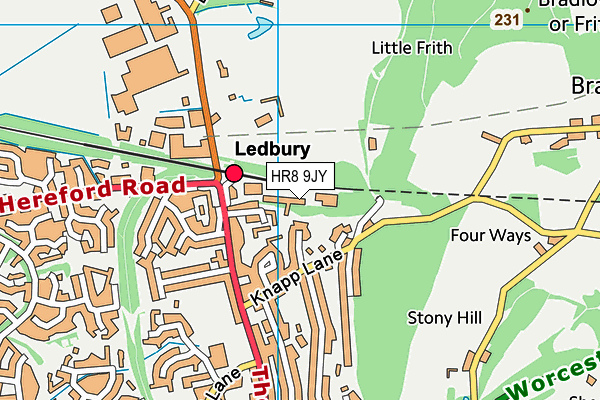 HR8 9JY map - OS VectorMap District (Ordnance Survey) HR8 9JY map - OS VectorMap District (Ordnance Survey)