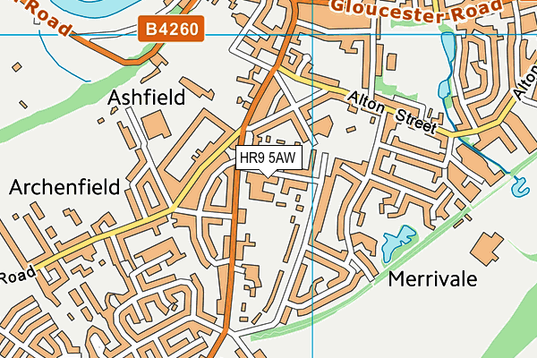 HR9 5AW map - OS VectorMap District (Ordnance Survey) HR9 5AW map - OS VectorMap District (Ordnance Survey)