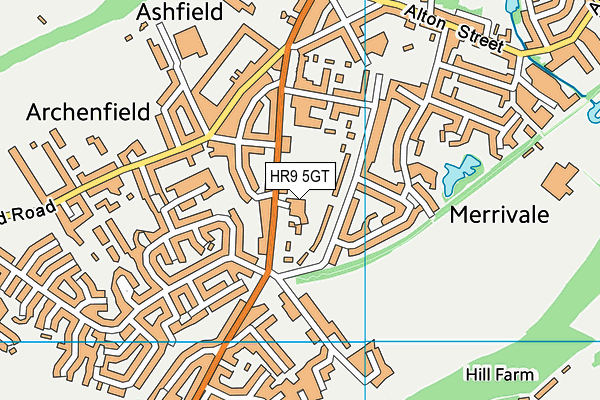 HR9 5GT map - OS VectorMap District (Ordnance Survey) HR9 5GT map - OS VectorMap District (Ordnance Survey)