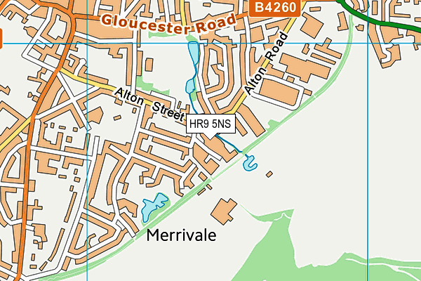 HR9 5NS map - OS VectorMap District (Ordnance Survey)