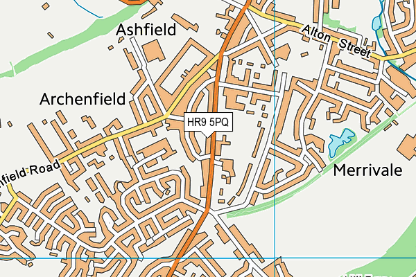 HR9 5PQ map - OS VectorMap District (Ordnance Survey) HR9 5PQ map - OS VectorMap District (Ordnance Survey)