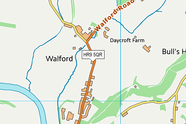 HR9 5QR map - OS VectorMap District (Ordnance Survey)