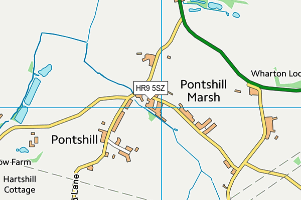HR9 5SZ map - OS VectorMap District (Ordnance Survey)