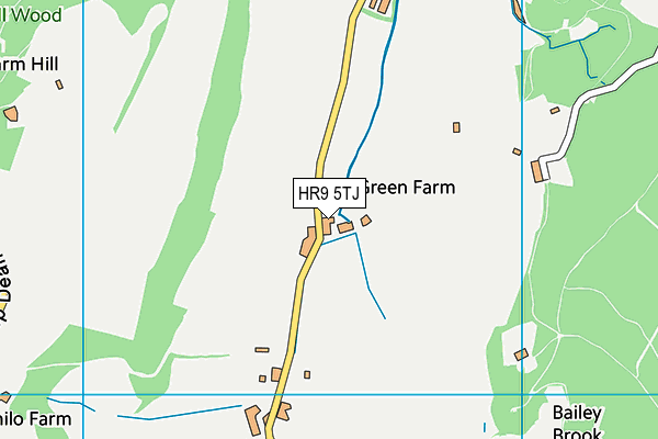 HR9 5TJ map - OS VectorMap District (Ordnance Survey)