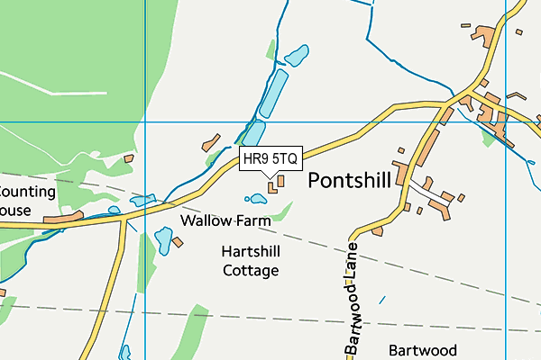 HR9 5TQ map - OS VectorMap District (Ordnance Survey)