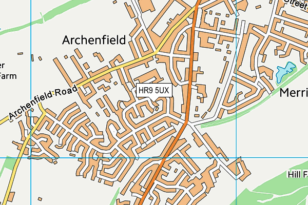 HR9 5UX map - OS VectorMap District (Ordnance Survey) HR9 5UX map - OS VectorMap District (Ordnance Survey)