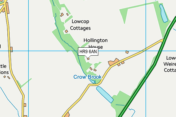 HR9 6AN map - OS VectorMap District (Ordnance Survey)