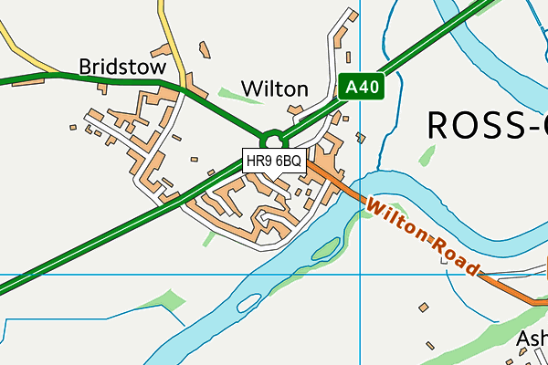 HR9 6BQ map - OS VectorMap District (Ordnance Survey)