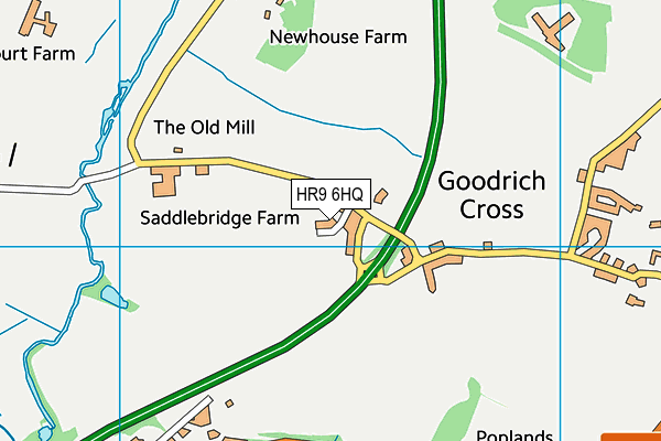 HR9 6HQ map - OS VectorMap District (Ordnance Survey)