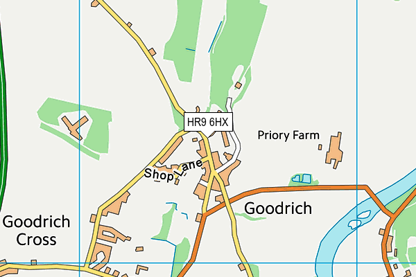 HR9 6HX map - OS VectorMap District (Ordnance Survey) HR9 6HX map - OS VectorMap District (Ordnance Survey)