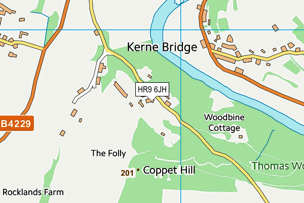 HR9 6JH map - OS VectorMap District (Ordnance Survey) HR9 6JH map - OS VectorMap District (Ordnance Survey)