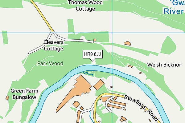 HR9 6JJ map - OS VectorMap District (Ordnance Survey) HR9 6JJ map - OS VectorMap District (Ordnance Survey)
