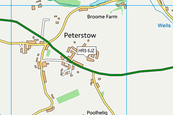 HR9 6JZ map - OS VectorMap District (Ordnance Survey)