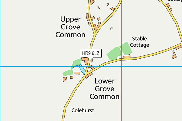 HR9 6LZ map - OS VectorMap District (Ordnance Survey)