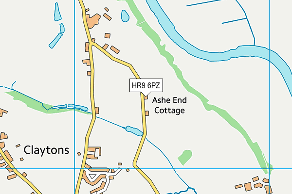 HR9 6PZ map - OS VectorMap District (Ordnance Survey)