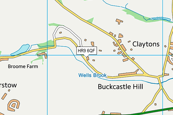 HR9 6QF map - OS VectorMap District (Ordnance Survey)
