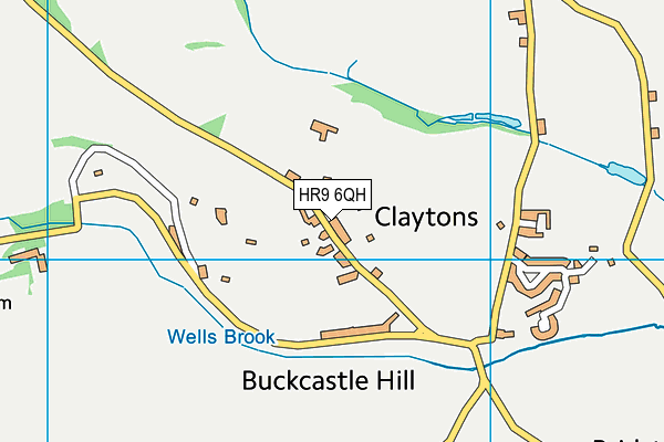 HR9 6QH map - OS VectorMap District (Ordnance Survey) HR9 6QH map - OS VectorMap District (Ordnance Survey)