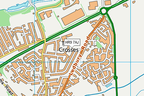 HR9 7AJ map - OS VectorMap District (Ordnance Survey) HR9 7AJ map - OS VectorMap District (Ordnance Survey)