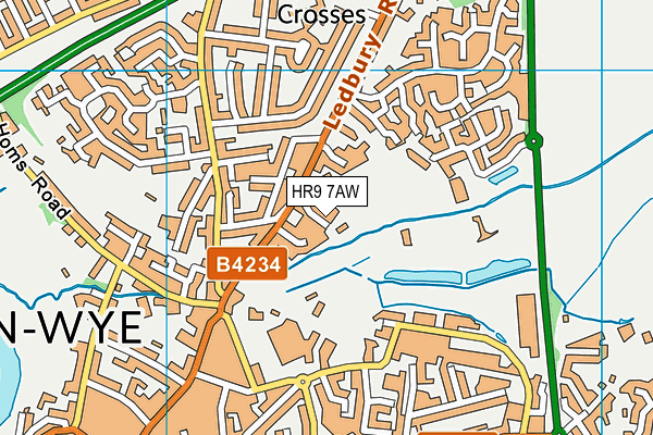 HR9 7AW map - OS VectorMap District (Ordnance Survey) HR9 7AW map - OS VectorMap District (Ordnance Survey)
