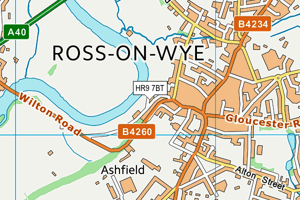 HR9 7BT map - OS VectorMap District (Ordnance Survey) HR9 7BT map - OS VectorMap District (Ordnance Survey)