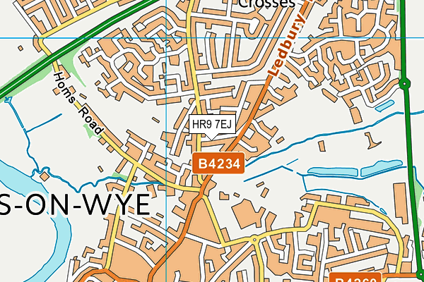 HR9 7EJ map - OS VectorMap District (Ordnance Survey) HR9 7EJ map - OS VectorMap District (Ordnance Survey)