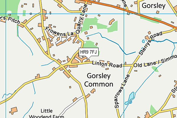 HR9 7FJ map - OS VectorMap District (Ordnance Survey) HR9 7FJ map - OS VectorMap District (Ordnance Survey)