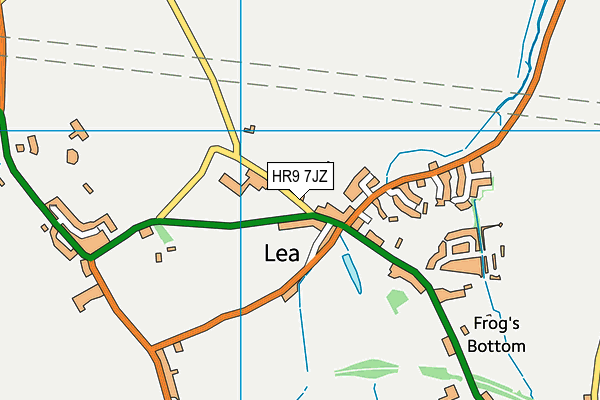 HR9 7JZ map - OS VectorMap District (Ordnance Survey)