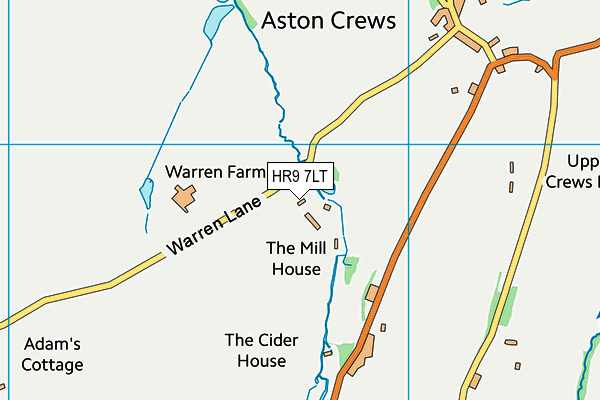 HR9 7LT map - OS VectorMap District (Ordnance Survey) HR9 7LT map - OS VectorMap District (Ordnance Survey)