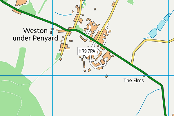 HR9 7PA map - OS VectorMap District (Ordnance Survey)