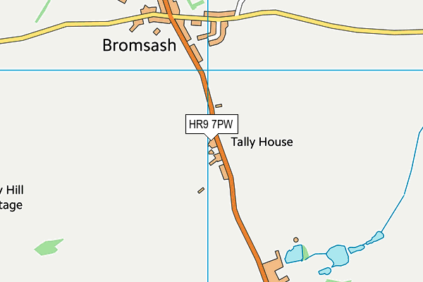 HR9 7PW map - OS VectorMap District (Ordnance Survey)