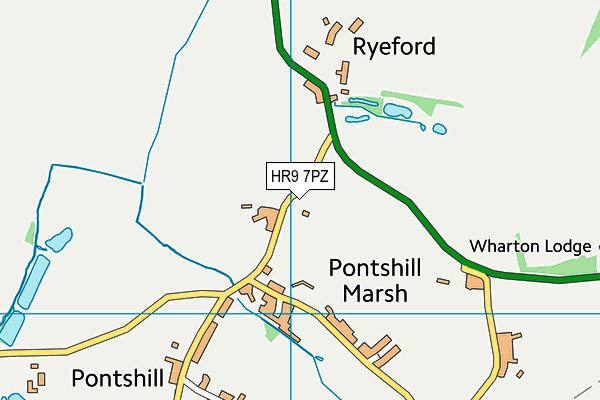 HR9 7PZ map - OS VectorMap District (Ordnance Survey) HR9 7PZ map - OS VectorMap District (Ordnance Survey)